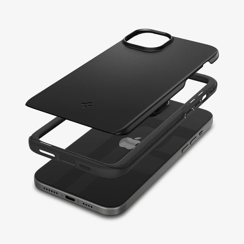 ACS06544 - iPhone 15 Pro Max Case Thin Fit in black showing the back